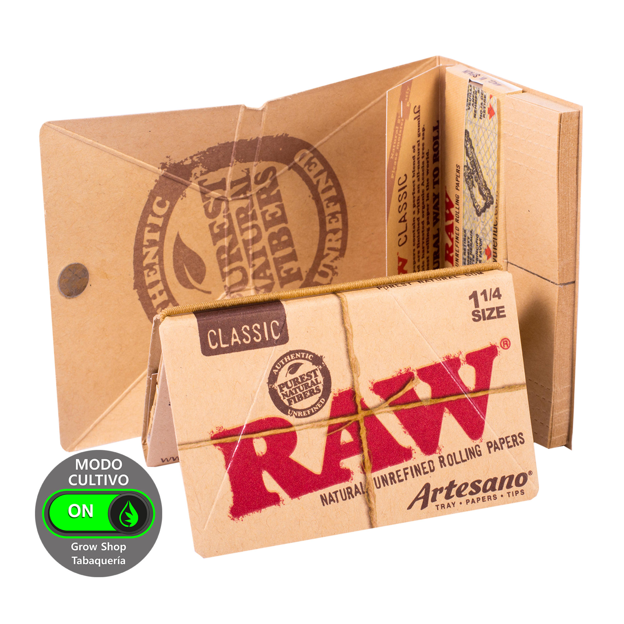 Papel RAW Classic 1 1/4 + Tips (filtros de carton)