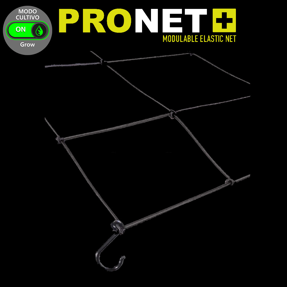 Filet De Culture Scrog 60x60 Cm Extensible - Avec 4 Crochets Inox, Pour Plantes Grimpantes, Fruits Et Fleurs